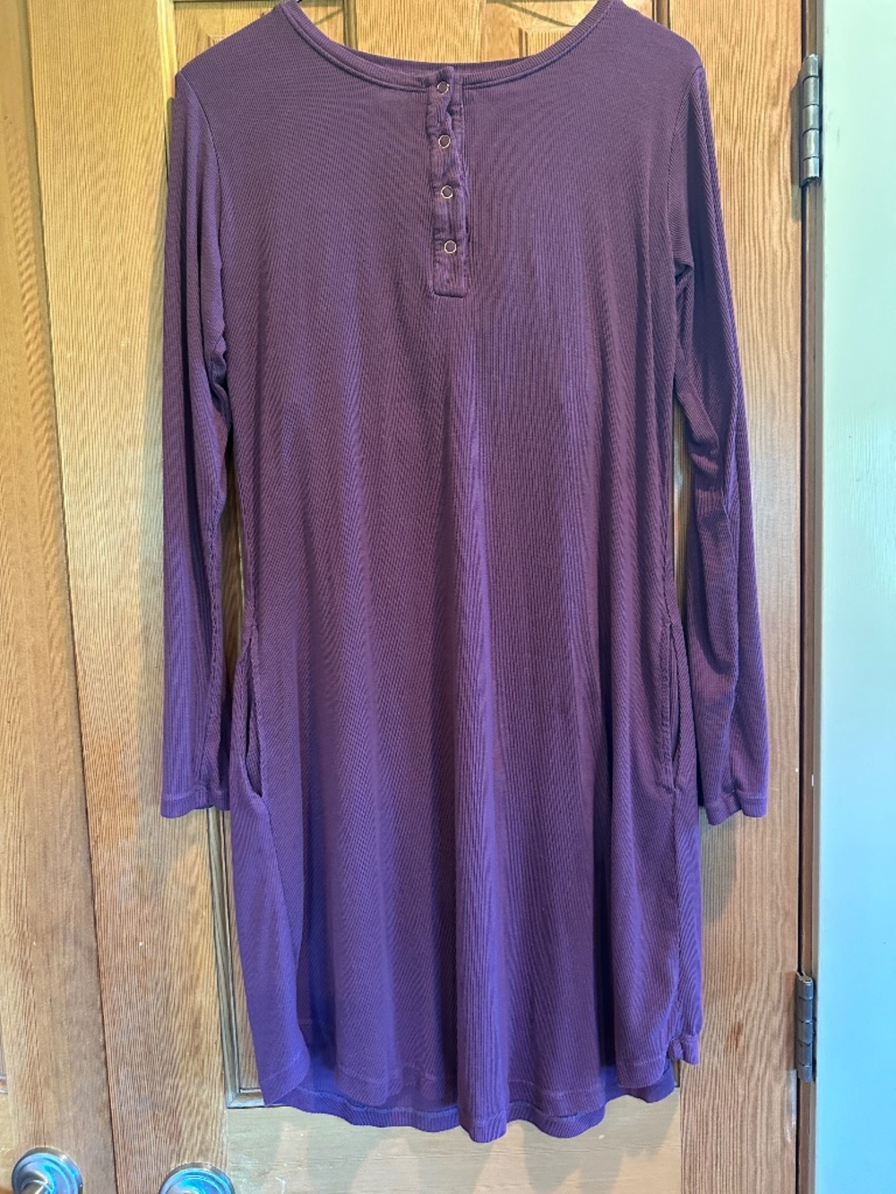Betsy Ribbed Bamboo Henley Nursing & Maternity Nightgown